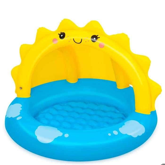 Planschbecken mit aufblasbarem Sonnendach Sunny Days™ gelb