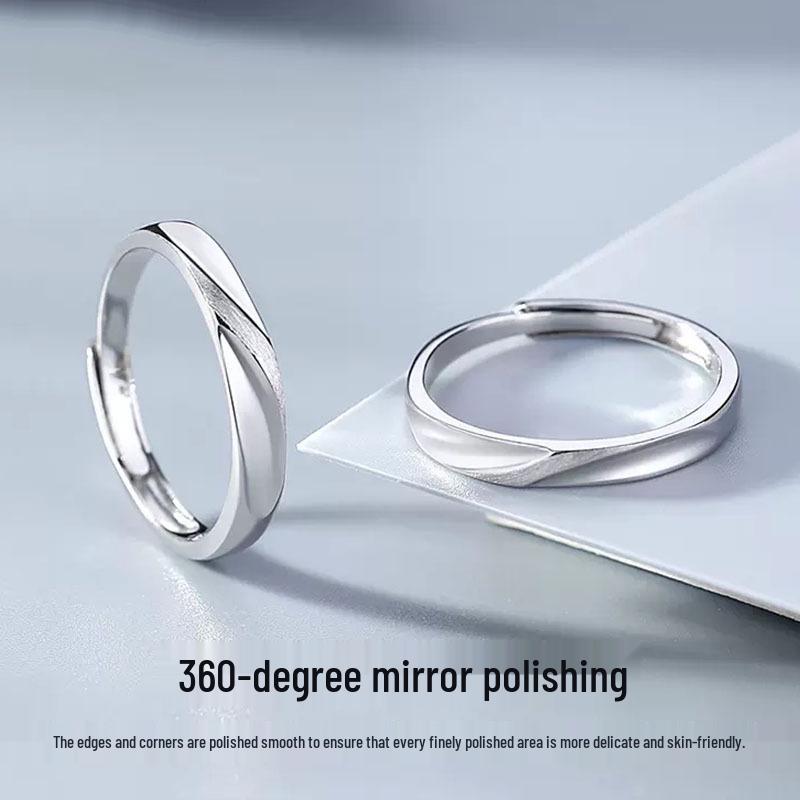 S925 Sterlingsilber 'Close to Me' Partnerringe - Luxuriöse Silberringe für Geburtstage, Heiratsanträge und Jubiläen S925 Silver Women's Ring