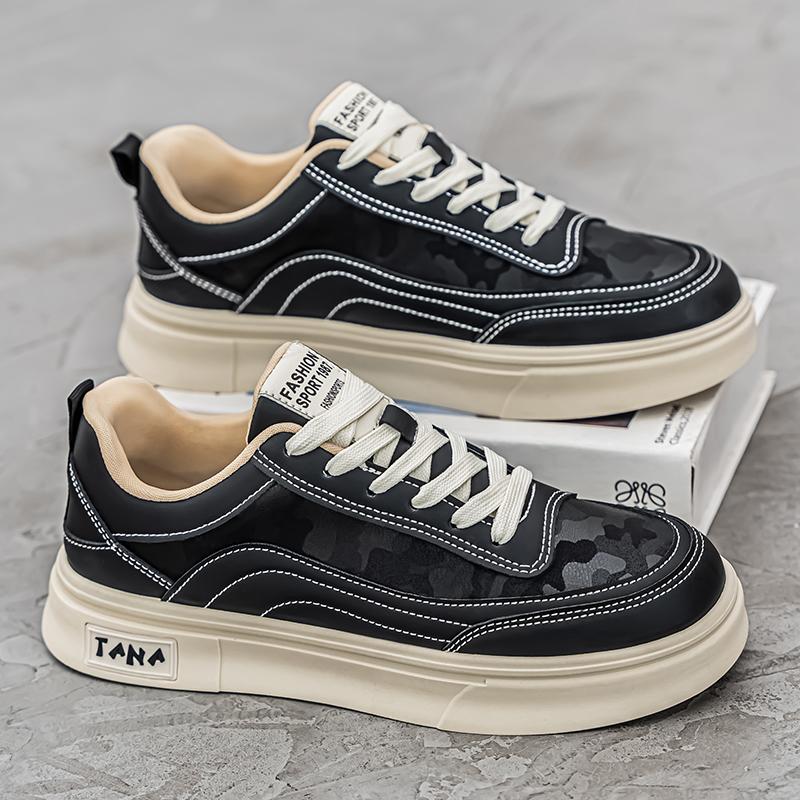 Herren Freizeitschuhe Leder Erhöhung Sneaker Sommer Sneaker Board Schuhe Casual Sneaker Alle Mode Street Herrenschuhe 44 gray