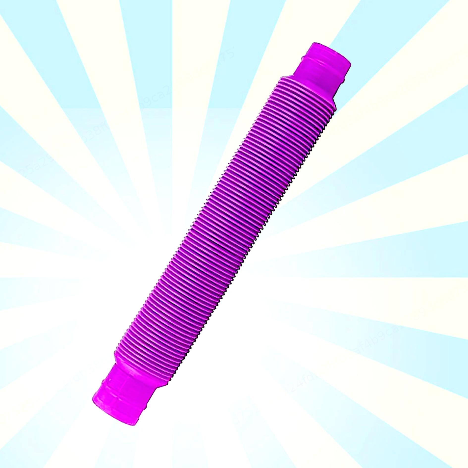 Mini-Pop-Röhren für Kinder, Fidget-Spielzeug, Stressabbau, sensorische Therapie 23cm violett