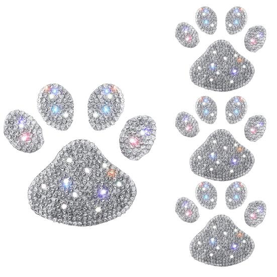 4 Stück Schmetterling-Autoaufkleber, funkelnde Strasssteine, selbstklebend, einfach anzubringende Autoaufkleber für einzigartige Auto-Innendekoration weiß