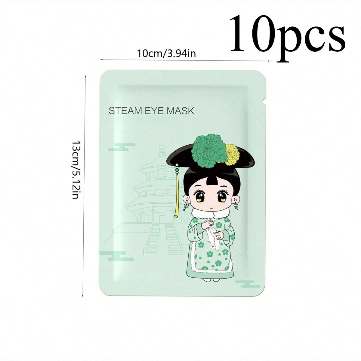 10-teilige Dampf-Augenmaske mit heißer Kompresse, fünf Düfte, milde Textur, feuchter Dampf, Erwärmung bei konstanter Temperatur, feuchtigkeitsspendende Augenmuskulatur Tasteless-10PCS bunt