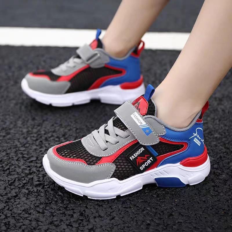 Kinder Schuhe Im Frühjahr und Sommer Junge Kinder Sport Schuhe Casual Schuhe Mesh Atmungsaktive Baby Schuhe 37 rot