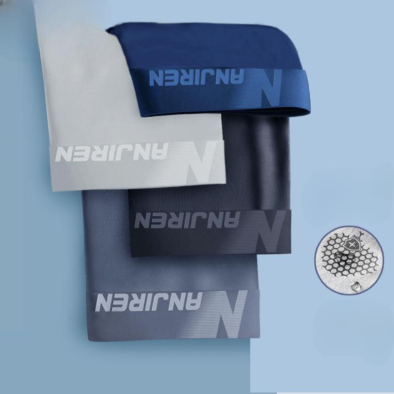 1 Set Boxershorts für Herren, Boxerunterwäsche, flache Hose, Seide, trocken und bequem, Herrenunterhose, atmungsaktiv, Höschen, dünn, sexy Herren-Boxershorts 2XL