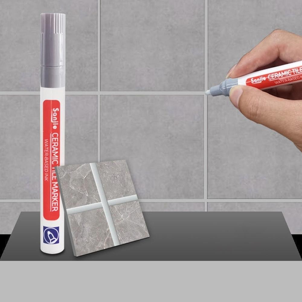 1 stück Wasserdicht Weiß Wand Fliesen Marker Stift Mörtel Reparatur Lücke Reparatur Bad Boden Naht Farbe Füllen Bau Werkzeuge licht grau