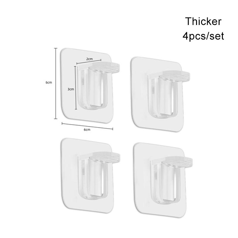 4/10 Stück selbstklebende Regalstützen-Heringe, Regalstützen, selbstklebende Heringe für Schrank, Schrank, Regalstützen, Clips, Wandaufhänger, starke Halterungen 4pcs Thicker