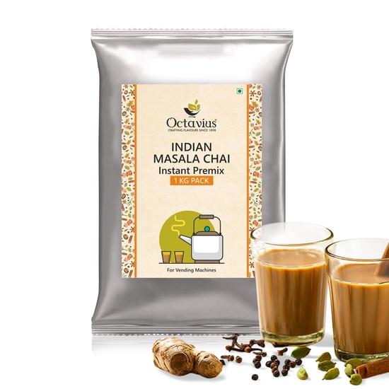 Octavius | Indischer Masala Premix Tee - 1 kg | Tee-Premix für Verkaufsautomaten | Masala Chai Instant-Tee-Premix | Masala Chai Pulver | Tee 1 kg beige