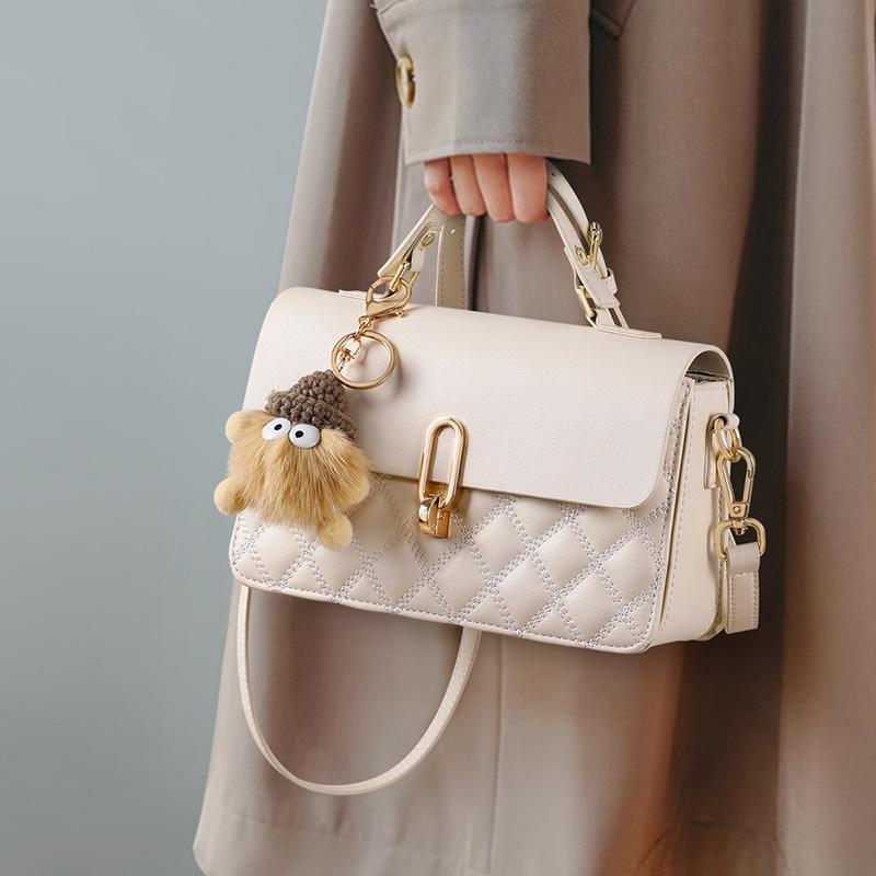 Handtaschen für Damen Neue Herbst- und Winter-Crossbody-Tasche für Damen Diamantleder Hochwertiges Geburtstagsgeschenk white
