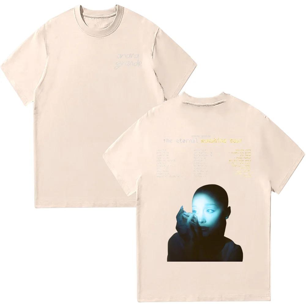 2026 Ariana Grande The Eternal Sunshine Tour T-Shirts Baumwolle Weich Rundhals Unisex Streetwear Mode Harajuku Ästhetik Kleidung Unisex S schwarz