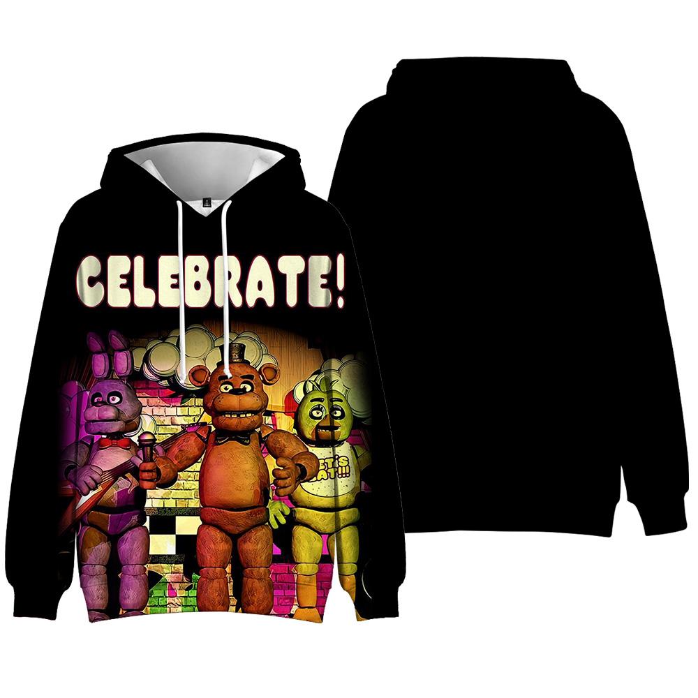 Mode für Fans von Five Nights at Freddy's Grafik bedrucktes Sweatshirt Outdoor Sport Cosplay Pullover Hoodie Cosplay Kostüm XXXXL