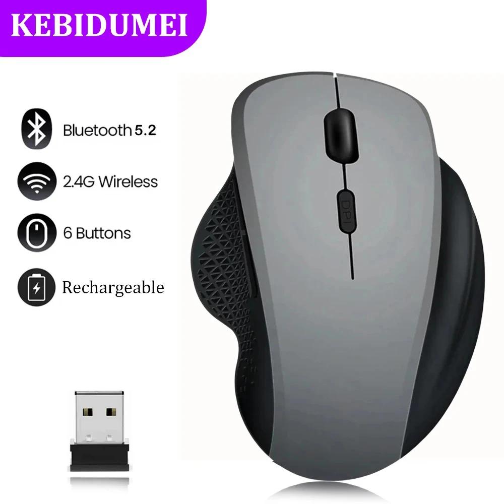 Kabellose Maus Wiederaufladbare Bluetooth Maus 1600DPI Leise Mäuse 2.4G USB Gaming Empfänger für Mackbook PC Laptop Zubehör