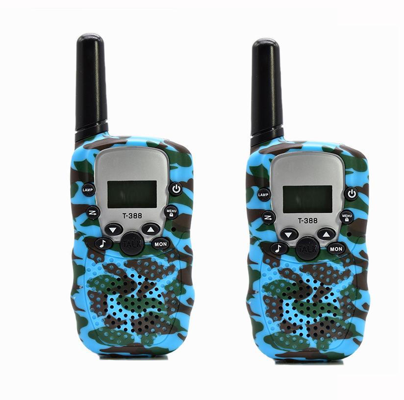 2er-Pack Walkie-Talkies für Kinder, 3 km lange Reichweite, Kinder-Walky-Talky-Handfunkgerät, Kinderspielzeug, Geschenke für Jungen und Mädchen 2pcs pack blau