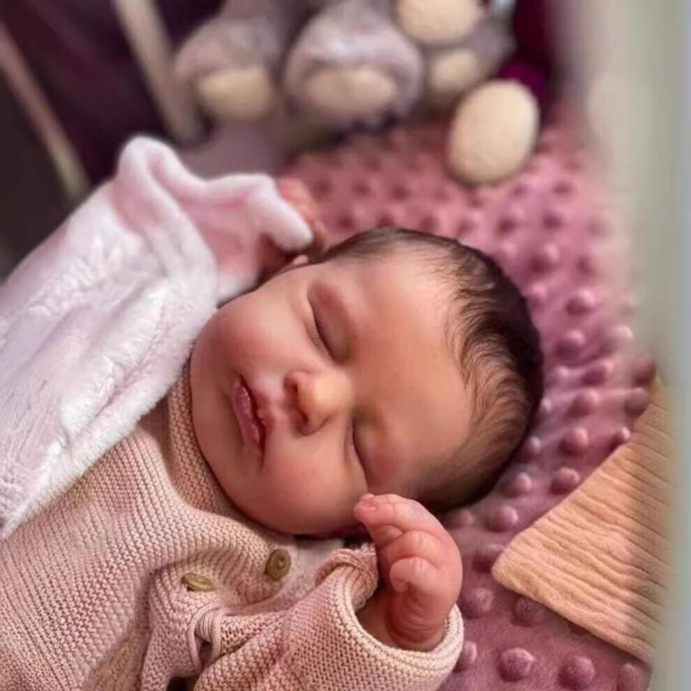 (49cm Vollsilikonvinyl) 19 Zoll Lebensechte Reborn Kleinkind Bebe Puppe Loulou Reborn Baby Weichkörperpuppe Spielzeug Weihnachtsüberraschungsgeschenke Puppen Spielzeug 49cm Full silicone vinyl