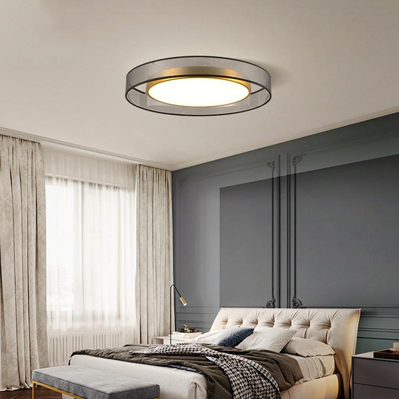 LED-Deckenleuchte, moderne Wohnzimmerleuchte, nordisches, einfaches Zimmer, runde Schlafzimmer-Deckenleuchte 40cm in diameter gold