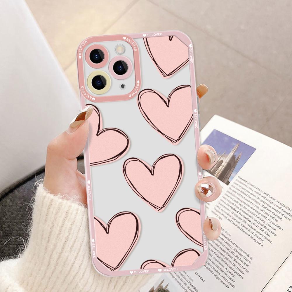 Gänseblümchen Handyhülle Für iPhone 11 Hülle iPhone 13 16 14 12 15 Pro Max Mini 7 8 Plus XS XR SE Bunte Liebesherz Hülle Coque For iPhone 12Pro Max gray