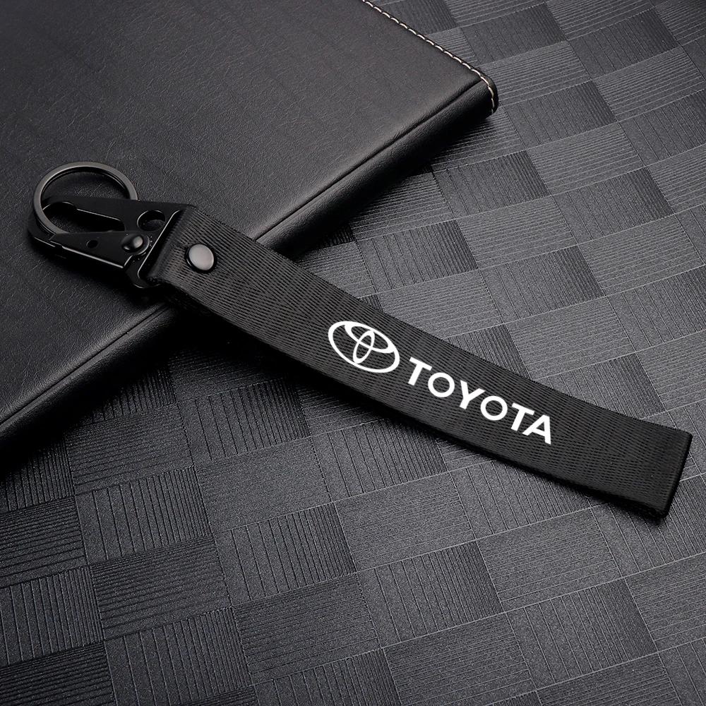 Metall Nylon Auto Schlüsselanhänger Schlüsselband Autozubehör Für Toyota Corolla Yaris TRD Auris RAV4 Land Cruiser Camry Highlander Vitz