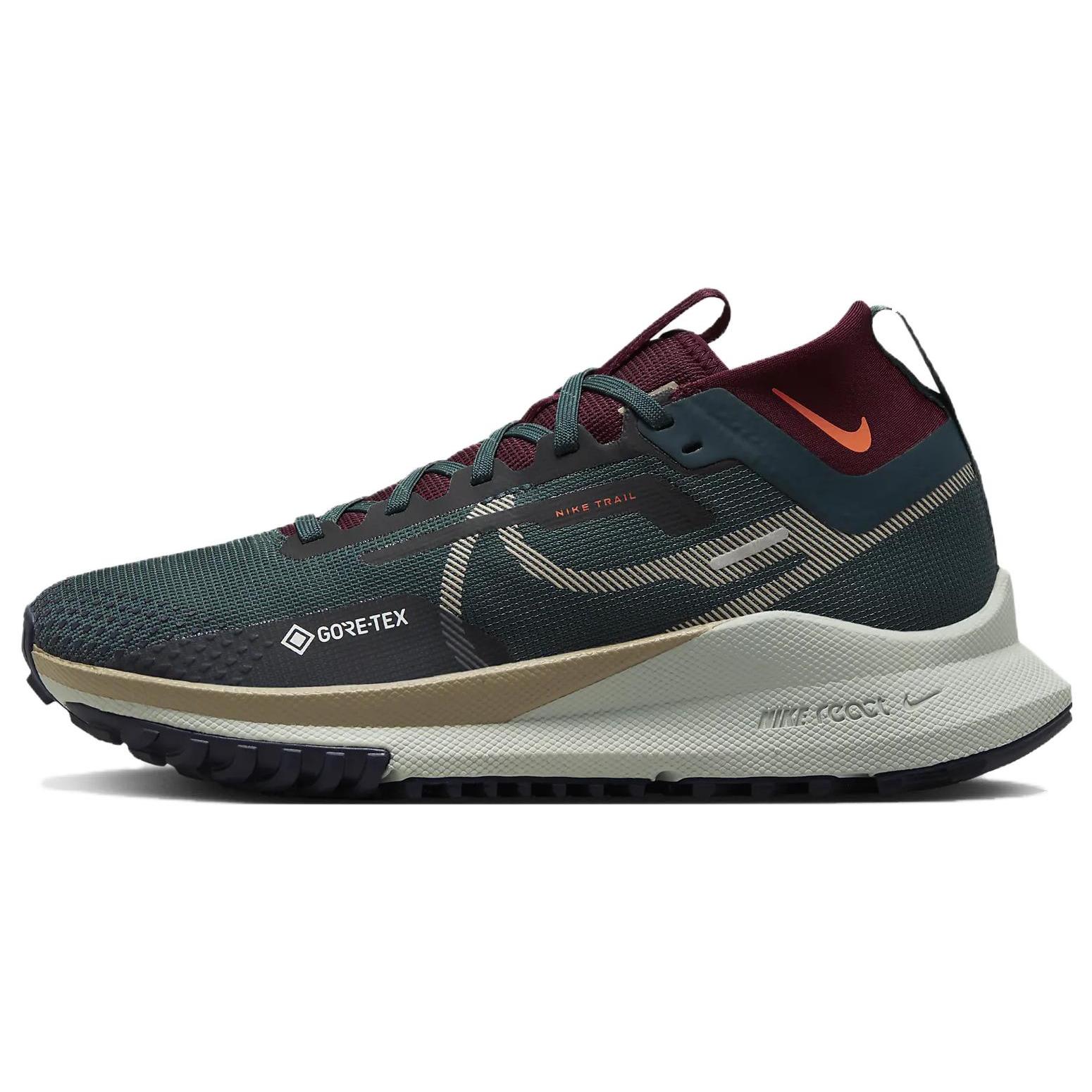 Nike React Pegasus Trail 4 Gore Tex Deep Jungle Night Maroon Ashen Slate Khaki Damen 36