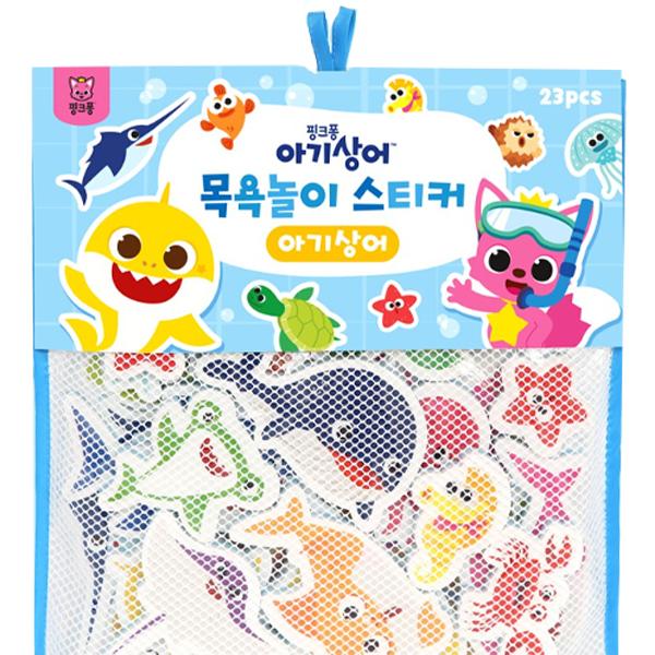 Pinkfong Baby Shark Fingerpuppe Spielen Gelb usw. Koreanisches Kinderspielzeug 4. Bath play stickers