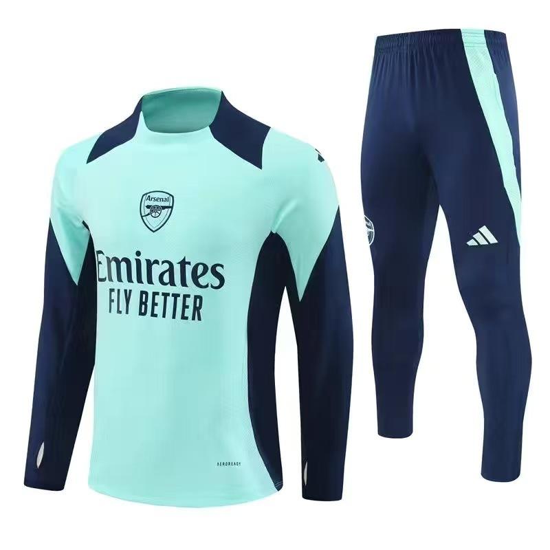 Herbst und Winter Heißes Manchester United Trainings Trikot Arsenal Langarm Halber Reißverschluss Fußball Trikot Kinder Anzug Erwachsenen Anzug S（155-170）cm