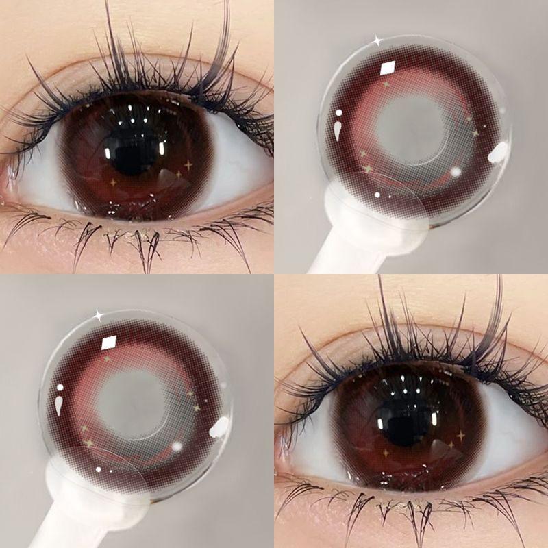 Mill Creek Halloween-Kontaktlinsen in Rot mit Qualität, 2 Stück, 14,5 mm, Halloween-Vampir-Anime-Naturkosmetik-Kontaktlinsen für Augen, Cosplay-Kontaktlinsen 0 rot