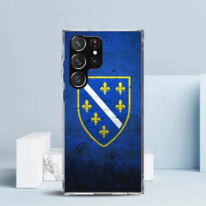 Bosnien und Herzegowina Flagge Handyhülle Für Samsung Galaxy S24 S25 Edge S26 Ultra S22 S23 Plus S21 + S20 FE Weiche TPU Rückseite G Samsung S25 Edge