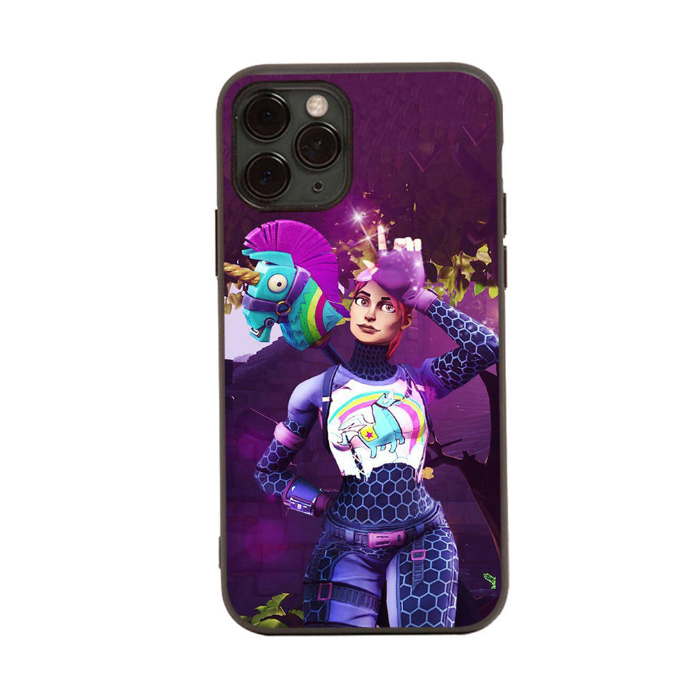 Hülle für iPhone 16 15 Plus 14 13 12 11 Pro 8 7 6S 6 SE 5S X XR XS Max Realme C30 C33 C31 9I Schwarze Softcover FI3 Fortnite Funny iPhone 6S Plus gelbbraun