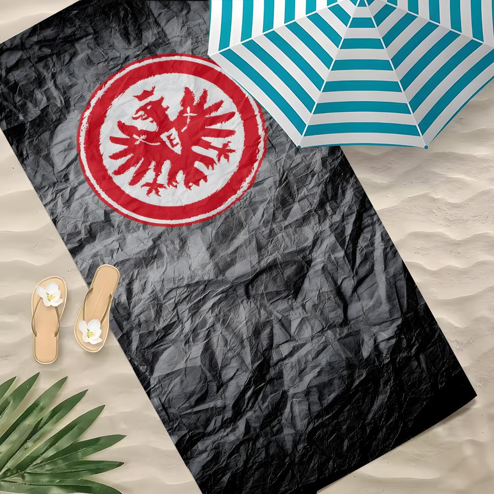 Sport E-Eintracht F-Frankfurt Cooles Handtuch Polyester Strandtuch Schnelltrocknend Sandfrei Badetuch für Sommer Pool Reise Urlaub 150X75CM