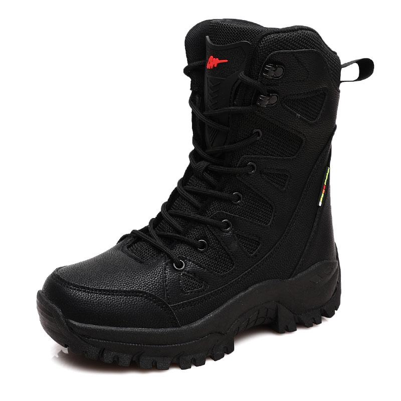 Damen Wasserdichte Wanderschuhe Leder Sneaker Super Warm Herren Stiefel Outdoor Herren Wanderschuhe Arbeitsschuhe Große Größe 46 Schneestiefel 37 schwarz