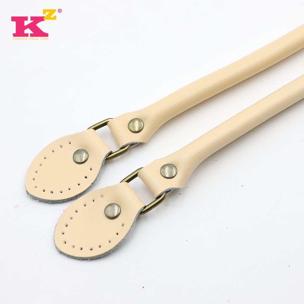 Handtaschengriffe Echtes Leder 40cm/50cm/60cm Griffriemen Schultertaschengriffe Ersatz für Handtaschen Riemen DIY Zubehör 40CM beige