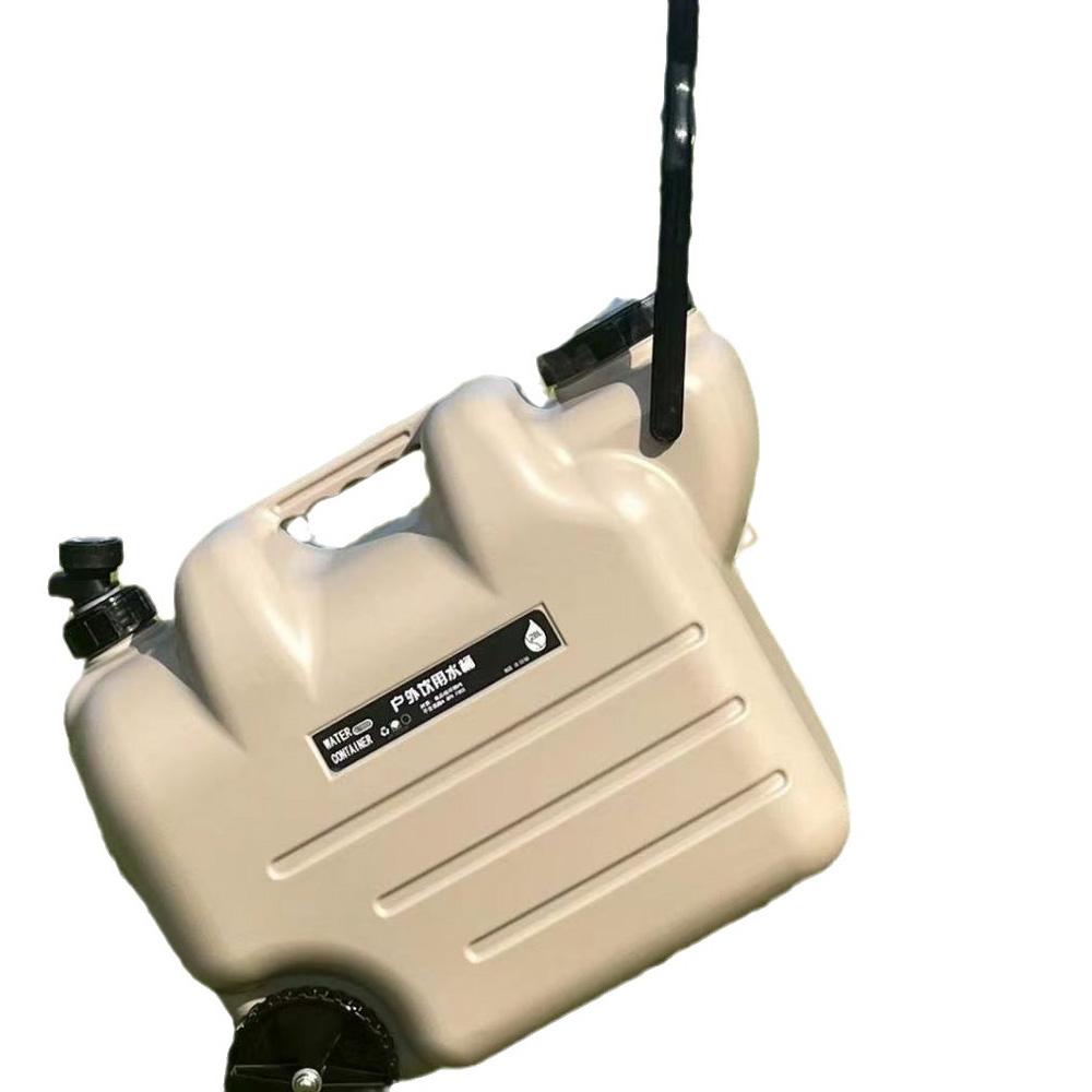 28L Wasserkrug, Camping-Wasserbehälter, tragbarer Wassertank mit Zapfhahn für Camping im Freien khaki