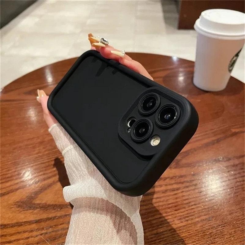Süße Handyhülle für iPhone 15 14 13 12 11 Pro Max weiche Silikonhülle für iPhone x 14 15 Plus Hülle Kameraschutz iPhone 11 Pro schwarz
