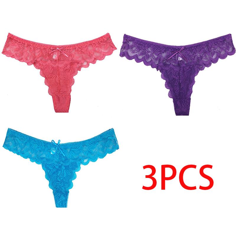 Ultradünner Tanga, transparent, sexy Höschen, Unterwäsche, Damen-Baumwollspitze, Tanga-Slip, Damen-Dessous L elfenbein