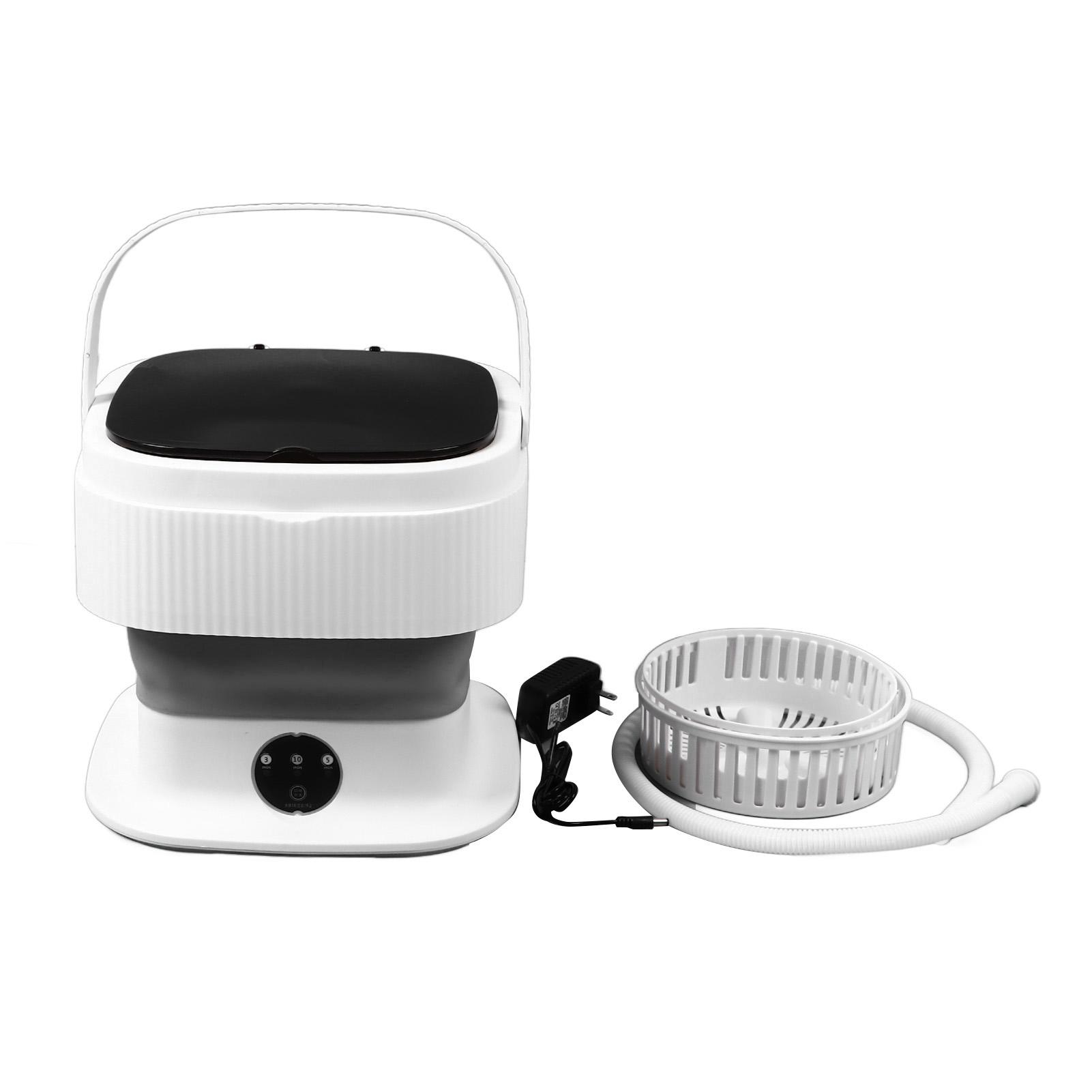 Faltbare Waschmaschine 10L Fassungsvermögen Tragbare Mini-Waschmaschine für Babykleidung Unterwäsche Socken graue