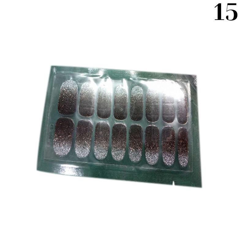 16 kleine Nagelaufkleber Herbst und Winter Einfarbige Nagelaufkleber Einfache wasserdichte Nagelaufkleber Vollfarbige Nailart-Aufkleber 15