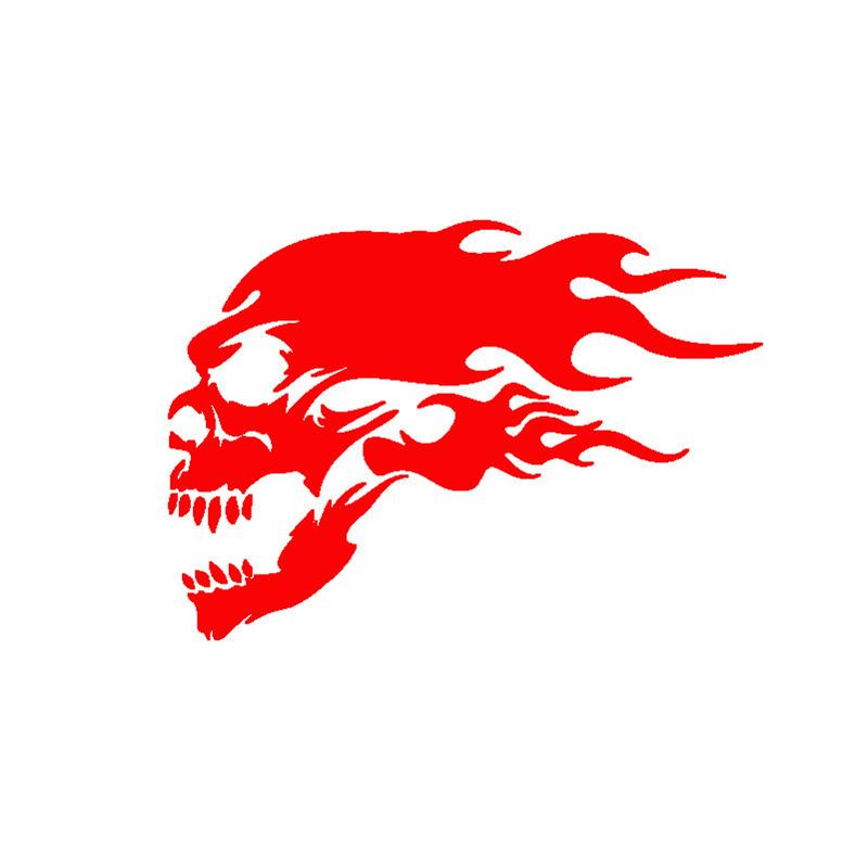 Autoaufkleber Halloween Totenkopf Flamme Totenkopf Stoßstangenaufkleber Personalisiert Reflektierend Kratzschutz Dekorative Aufkleber Autoaufkleber