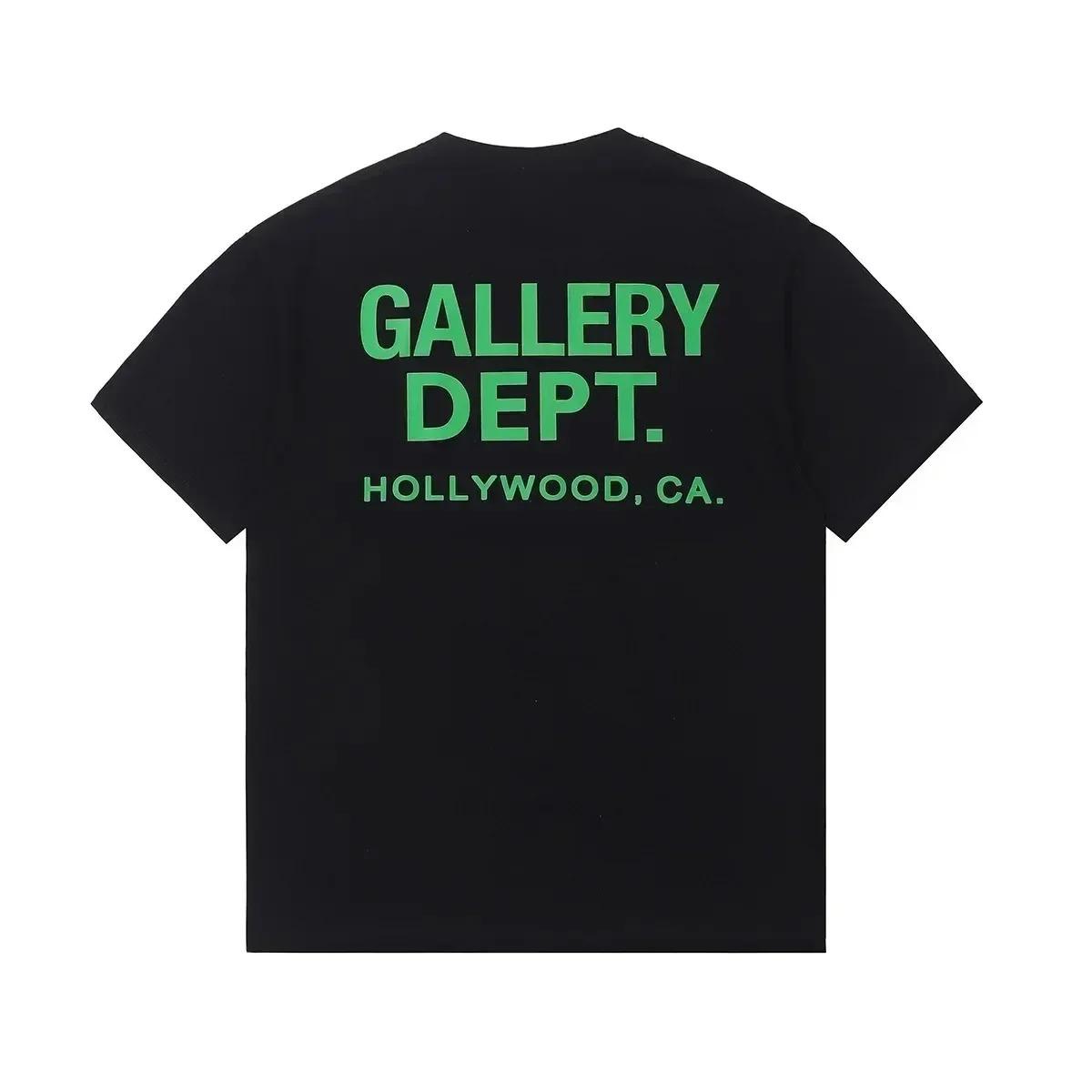 Vintage High Street T-Shirt Gallery Dept Bedrucktes Shirt Modisches T-Shirt mit Buchstabenprint Lässiges Rundhals-T-Shirt Damen-T-Shirt Sommer-Marken-Top L