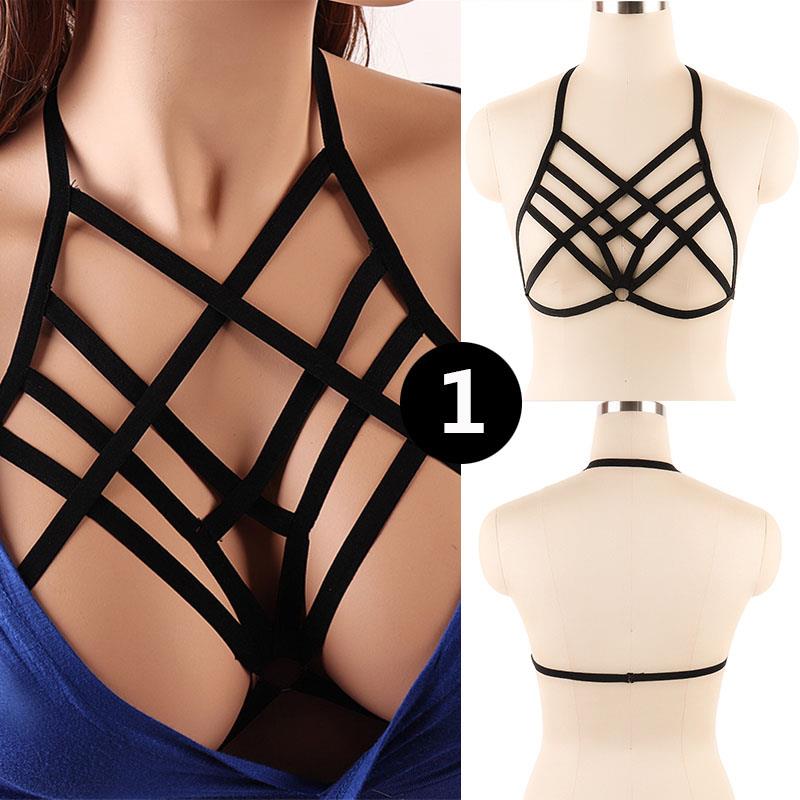 Neuer Pentagramm-Gürtel, sexy Damen-Frauen-Körpergeschirr, BH, Brust-Bondage-Dessous-BH, Gothic-Strumpfgürtel, Hosenträger, Geschirr-Dessous 1