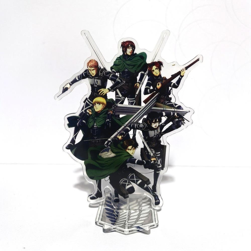 Attack on Titan Acryl-Aufsteller Eren Mikasa Levi Erwin Armin Anime Actionfiguren Wolfs-Titan 16cm Modell Spielzeug Dekoration Spielzeug Für Kinder 15cm