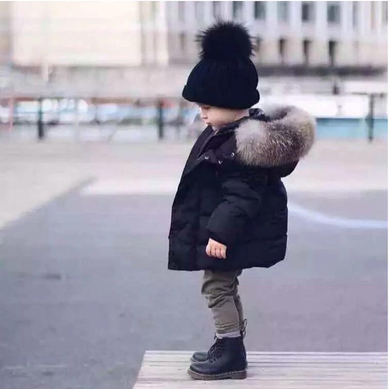 Winter Kinderbekleidung Kinder Dicke Kapuzenoberbekleidung Baby Jungen Mädchen Jacke Mantel Warmer Parka Gepolsterte Kleidung Schneeanzug 100cm schwarz