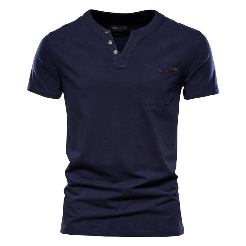 Usegiraffe Sommer Einfache Casual T-shirt Männer Mode Trend Sport T-shirt Männer Taste Männer T-shirt Dünne Baumwolle Tasche männer T-shirt M navy blau