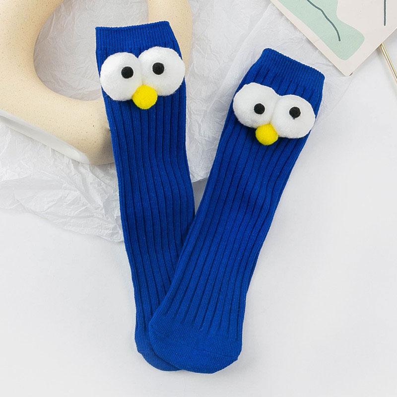 Kinder Socken Weiße Baumwolle Niedliche Cartoon Augen Socken Für Mädchen Anime Socken Kinder Streifen Socken Für Jungen blau