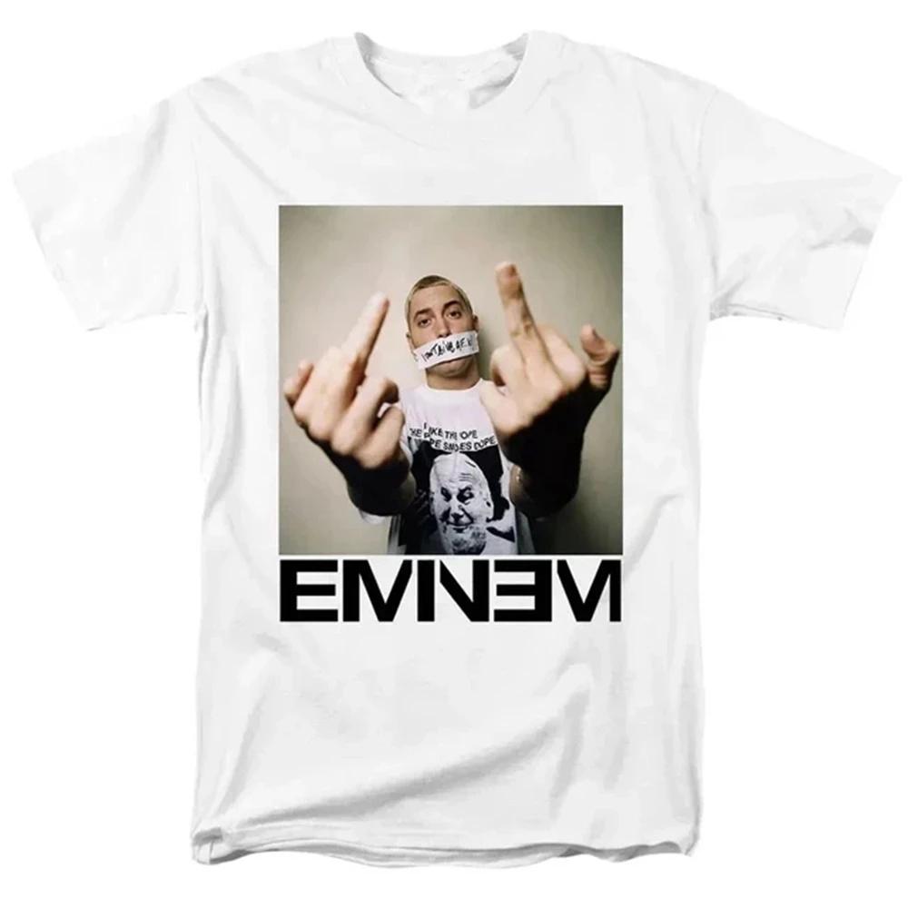 Rapper Eminem T-Shirt Damen Herren Mode Baumwoll-T-Shirts Hip Hop Tops T-Shirts Locker Rock Camisetas Jungen T-Shirts Sommer T-Shirt Unisex XL