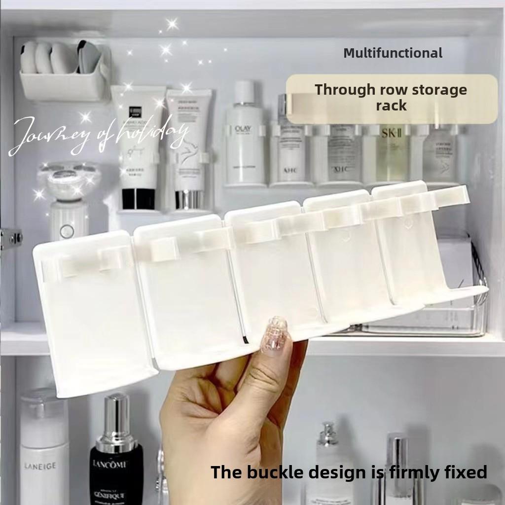 Wandmontiertes Badezimmer-Aufbewahrungsregal, selbstklebendes Regal für Toilettenartikel, Kosmetik, Duschzubehör 5 pcs