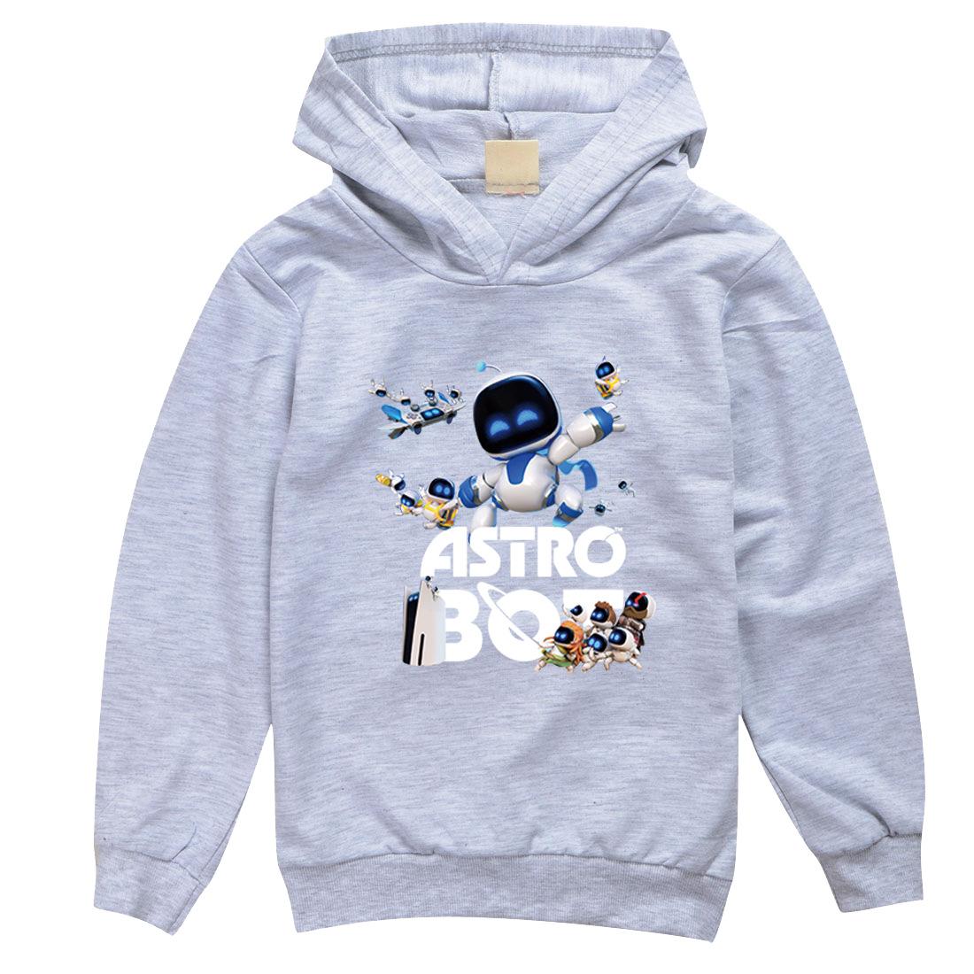 2025 Spiel Astro Bot Hoodie Kinder Comic Kleidung für Teenager Mädchen Pullover Langarm Mäntel Jungen Weiche Stoff Oberbekleidung Kinder Kleidung 150(Kids 10-12Years)
