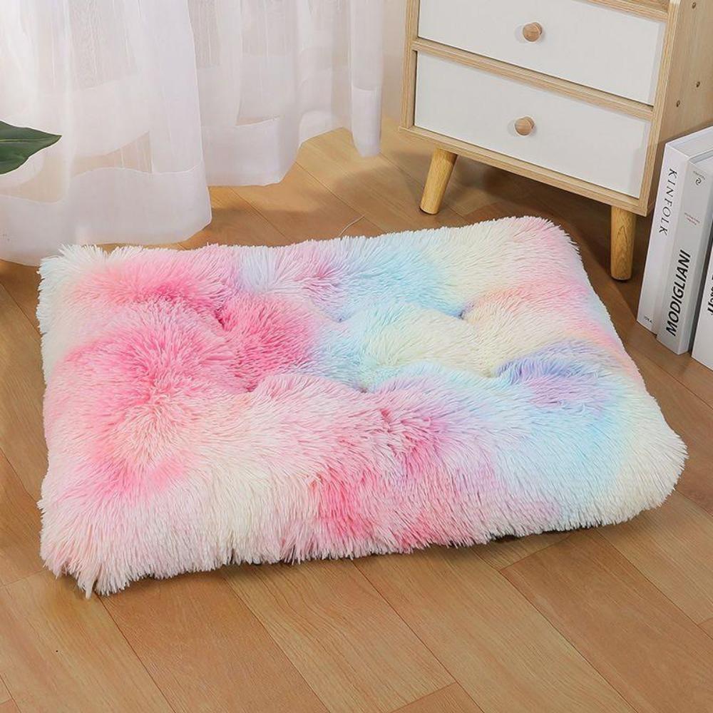 Haustierprodukt Wasserdicht rutschfest flauschiges Haustier Hundebett Reisematte Katzendecke Hundebett Hundehütte Haustierbett 50x35cm pink
