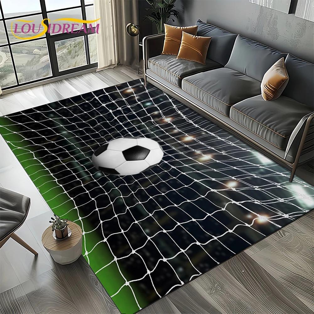 27 Stil Fußballfeld Fußball Sport Teppich Teppich für Wohnzimmer Schlafzimmer Zuhause Sofa Dekoration, Kinderbereich Teppich Rutschfeste Bodenmatte 50cmX80cm