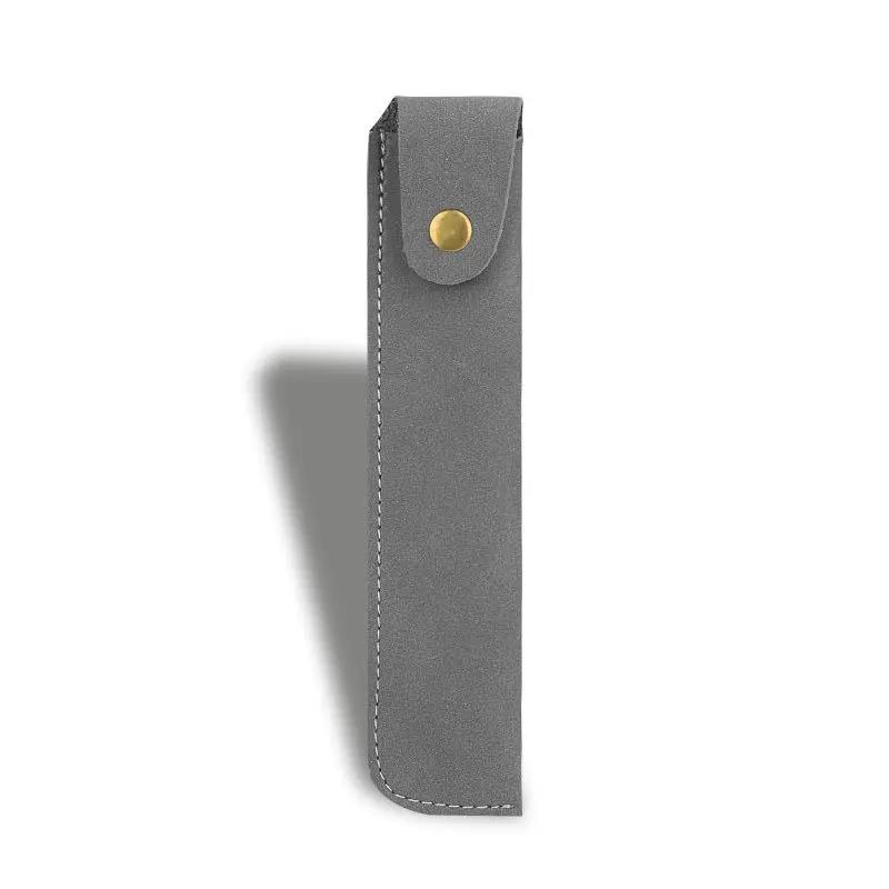 Retro Füllfederhalter Etui Echtes Leder Stiftetasche Stifthülle Schreibwaren Kreative Schutzhülle Schulsachen graue