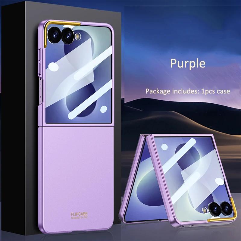 Mikro matt Super dünn Ultra dünn 0,8 mm Kunststoffhülle Für Samsung Galaxy Z Flip8 Flip 8 Galaxy Z Flip 8 violett