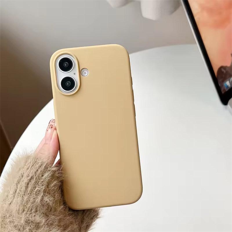 Luxus Flüssigsilikonhülle Für iPhone17 16 15 14 13 12 11Pro Max Plus XS XR Mini 7/8 SE 16E Handyhüllen Für iPhone Vollschutzhülle iPhone 15 Pro Max gold