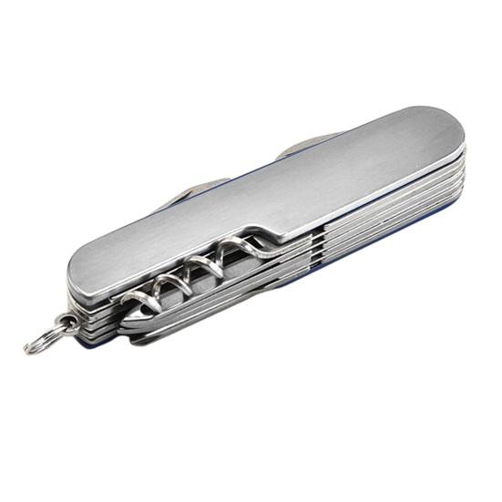 Tragbarer Mini-Klappschneider, Flaschenöffner, Schere, All-in-One-Multifunktionswerkzeug, Edelstahl mit hoher Härte weiß